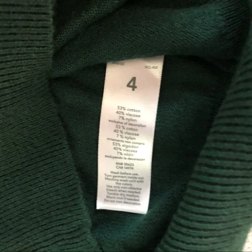 Carter’s Boys Hunter Green Cotton V-neck Sweater
